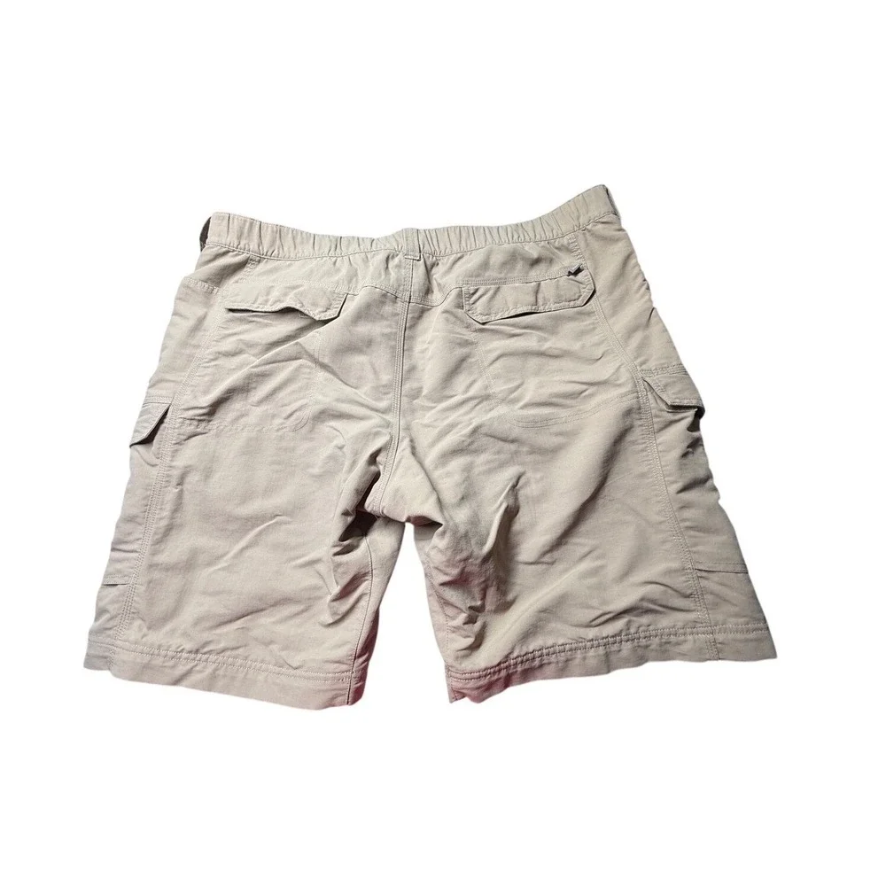 The North Face Cargo Hiking Shorts Mens 36 Tan Khaki Nylon Outdoor Travel
